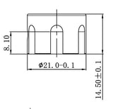 Plan bouton barillet chromé