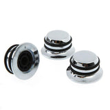 Boutons métalliques chromé ibanez