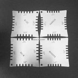 Jauges de radius ajourées