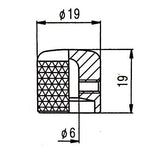 Bouton en métal Chromé