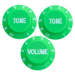 Set de 3 boutons vert et blanc