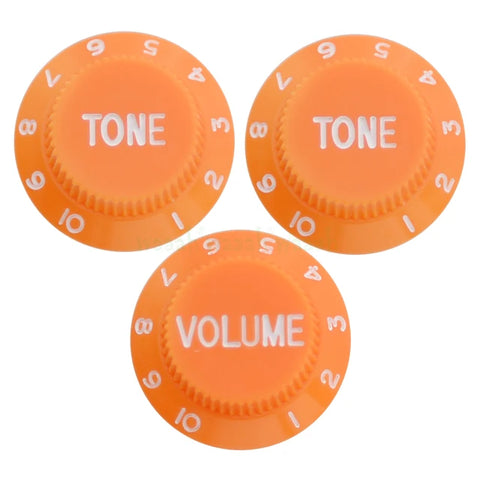 Set de 3 boutons orange et blanc