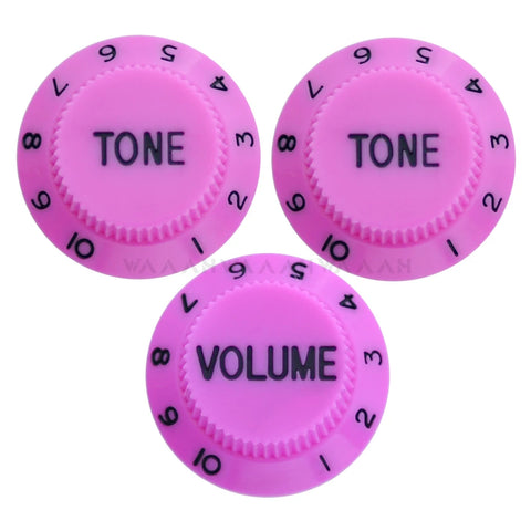 Set de 3 boutons violet et noir