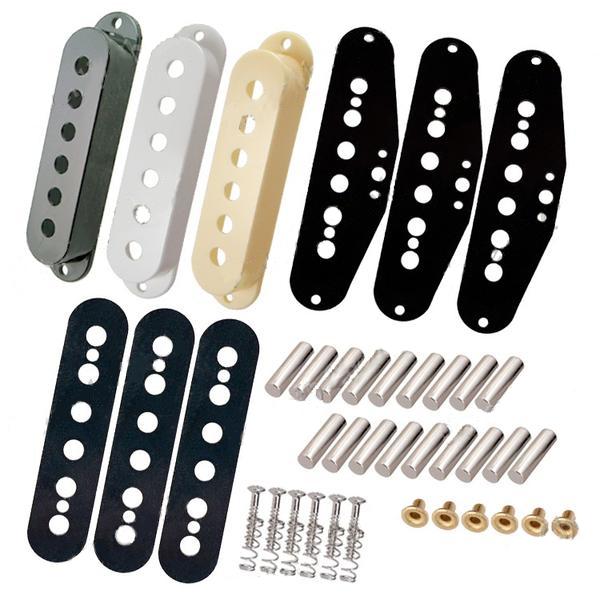 Lot de 3 cache-micros à bobine simple pour guitare électrique Blanc Lot de 3 cache-micros à bobine simple pour guitare électrique Blanc