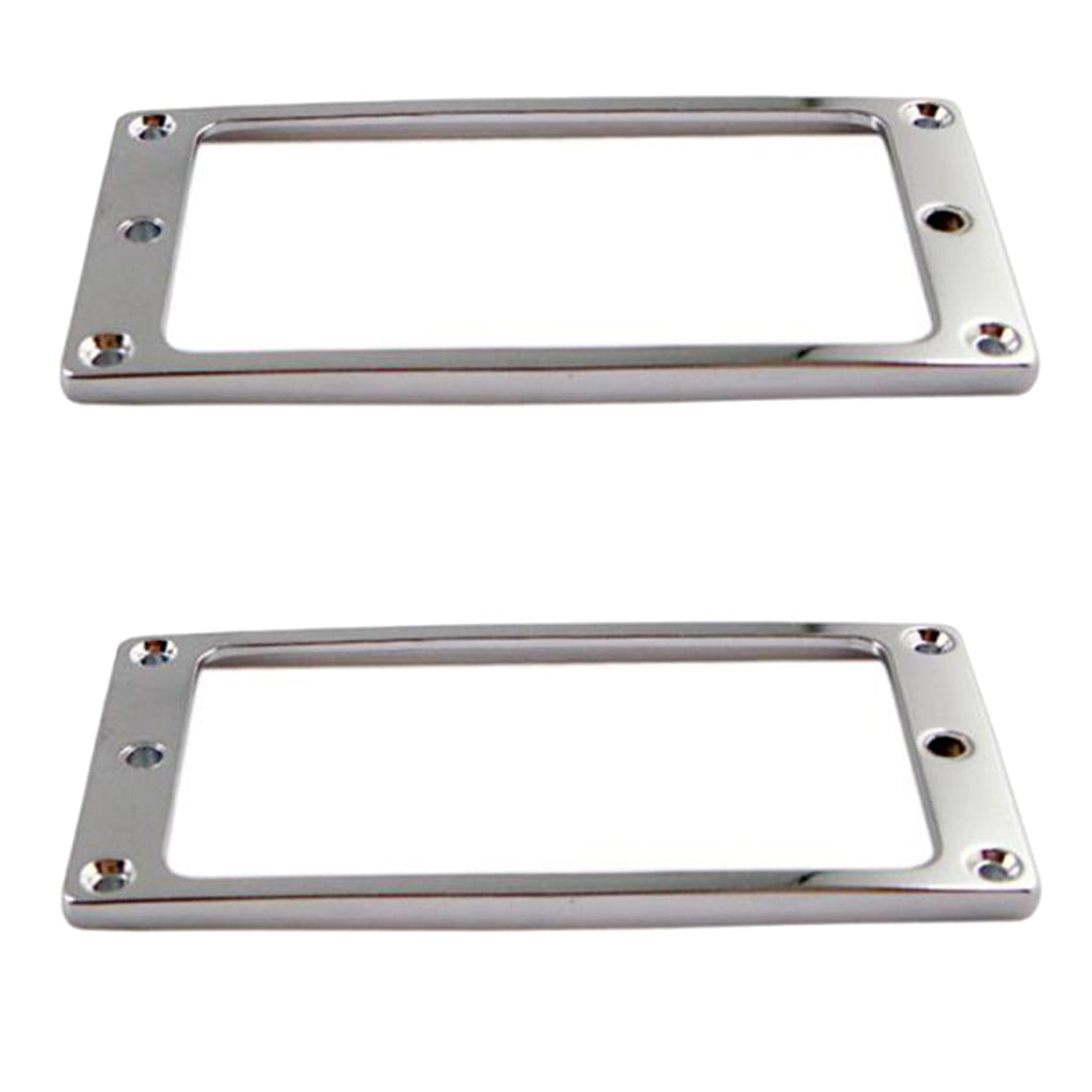 Musiclily Pro Anneaux Contour Micro Humbucker Plaque Pickup Pour Guitare Électrique - Noir Brillant, Base Plate & Slanted