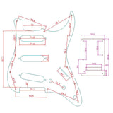 Set pickguard SSS 11 trous, cache vibrato et vis pour strat