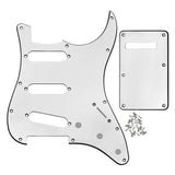 Set pickguard SSS 11 trous, cache vibrato et vis pour strat