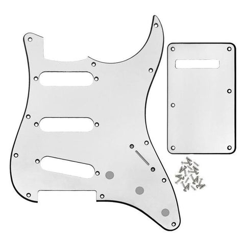 Set pickguard SSS 11 trous, cache vibrato et vis pour strat