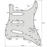 Set pickguard SSS 11 trous et vis pour strat