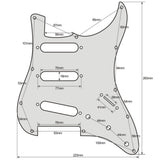 Set pickguard SSS 11 trous et vis pour strat