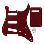 Set pickguard SSS 11 trous, cache vibrato et vis pour strat