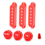 Cache micro et boutons rouge pour strat